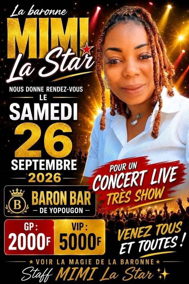 Concert Live, La Baronne Mimi La Star