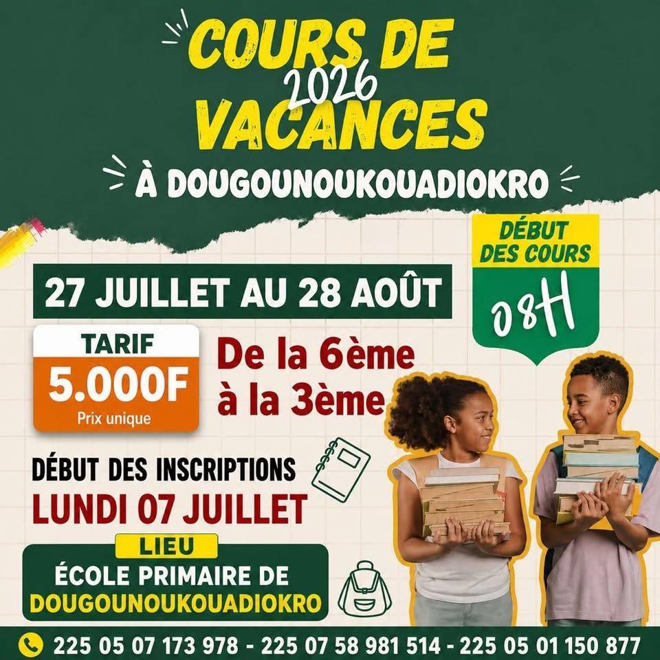 Cours de Vacances