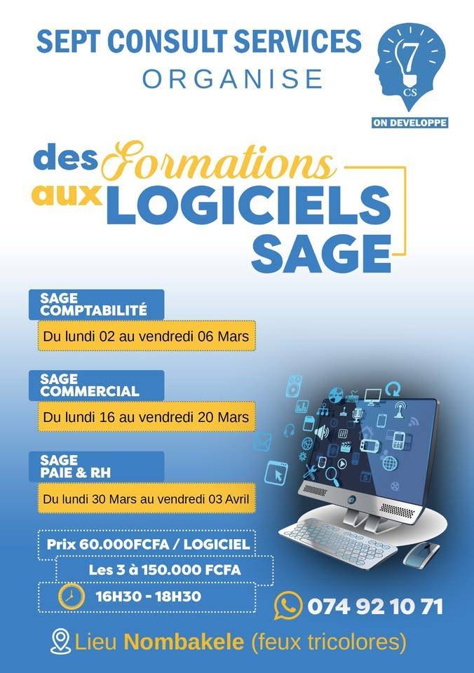 FORMATION SAGES COMPTABILITE, GESTION COMMERCIALE, PAIE &amp; RH