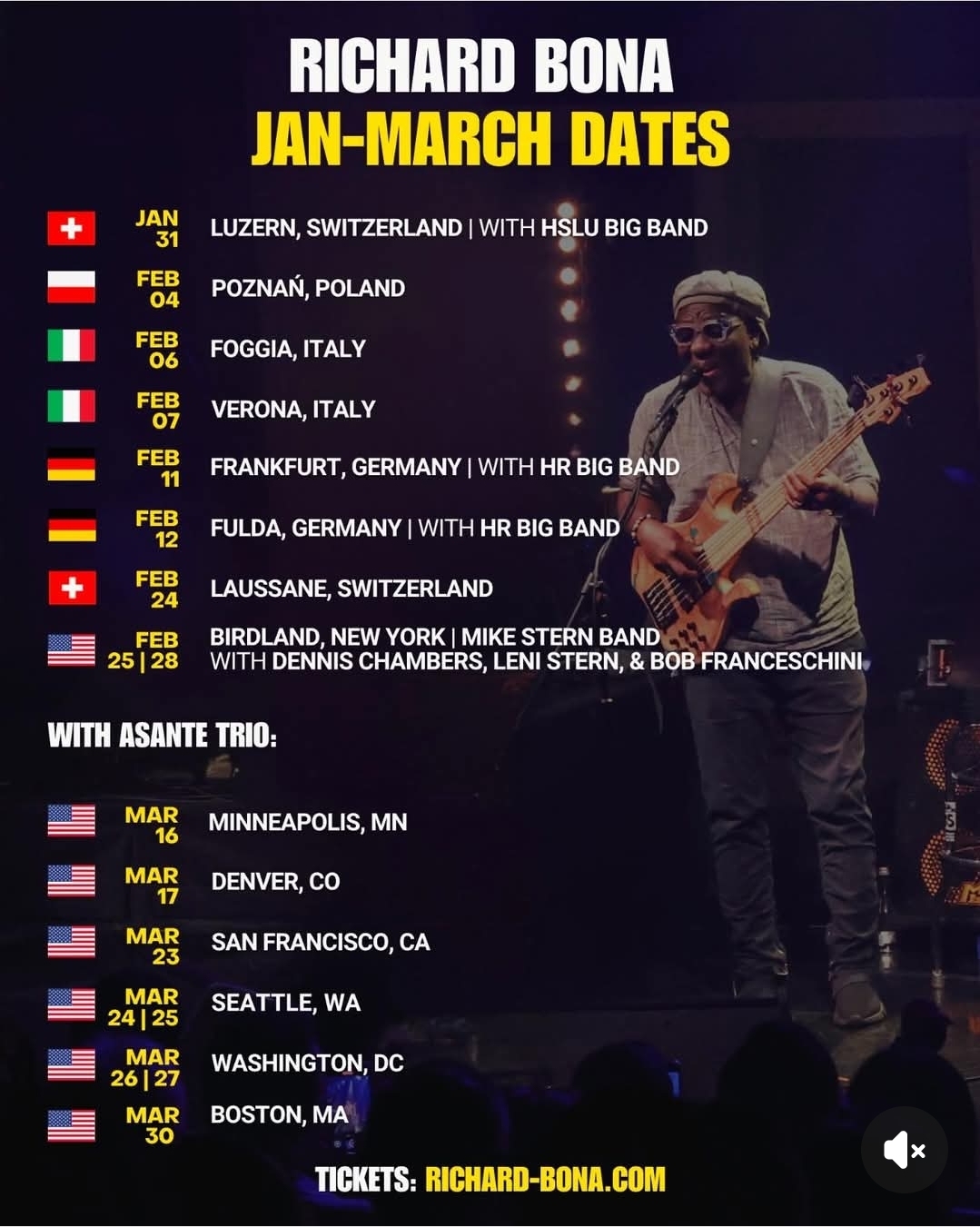 Richard Bona World Tour Concert Dates