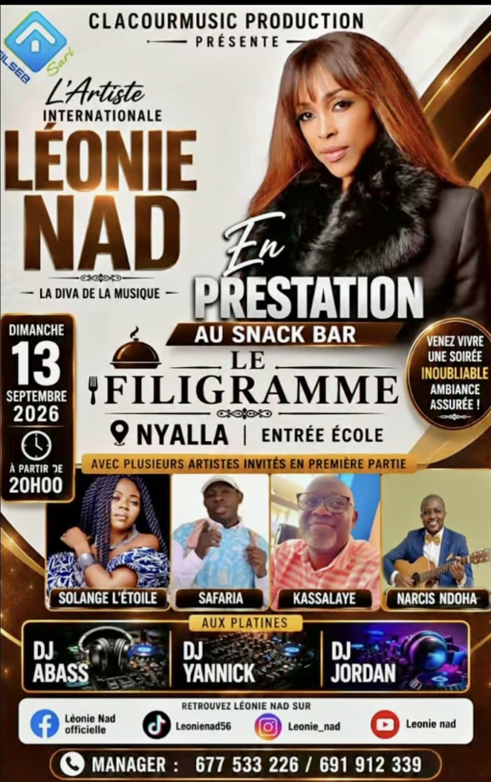 Léonie Nad en prestation au Snack Bar Le Filigramme