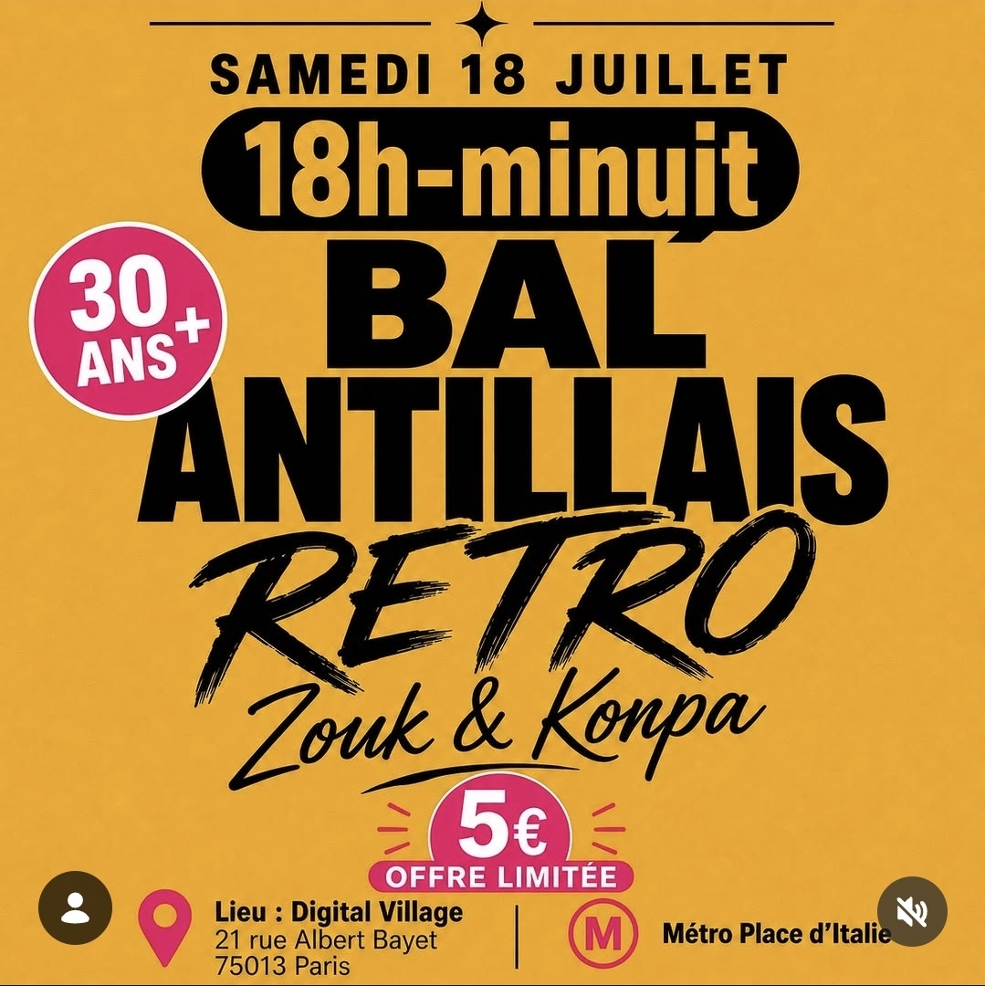 Bal Antillais Rétro Zouk & Konpa
