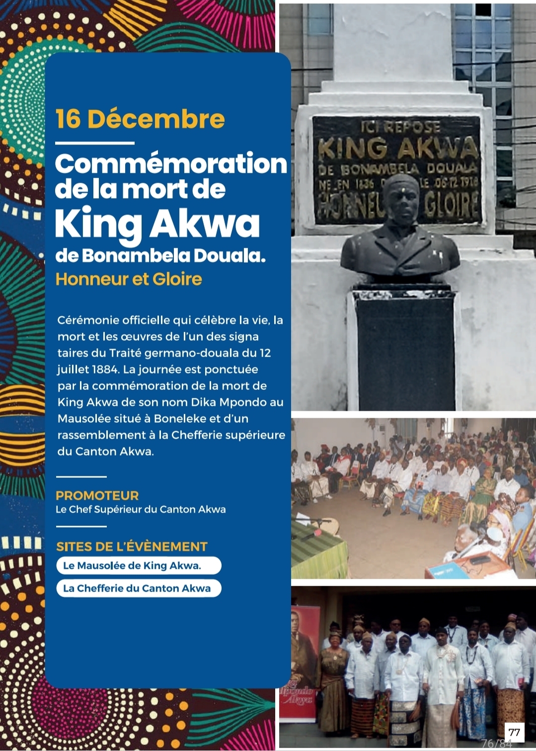 Commémoration de King Akwa