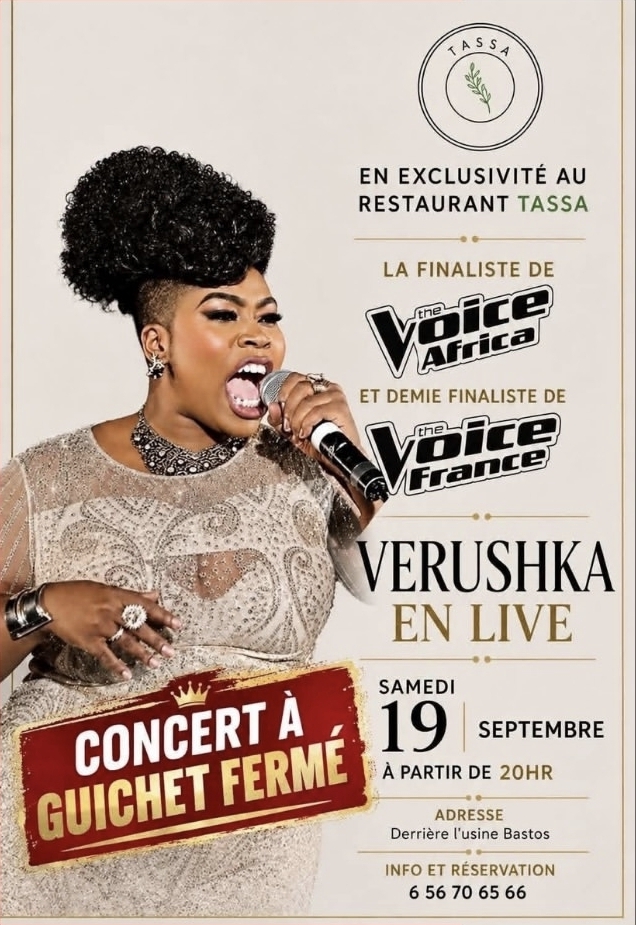 Concert live de Verushka - finaliste de The Voice Africa