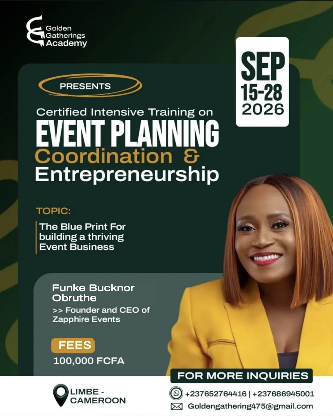 Certified Intensive Training on Event Planning, Coordination & Entrepreneurship