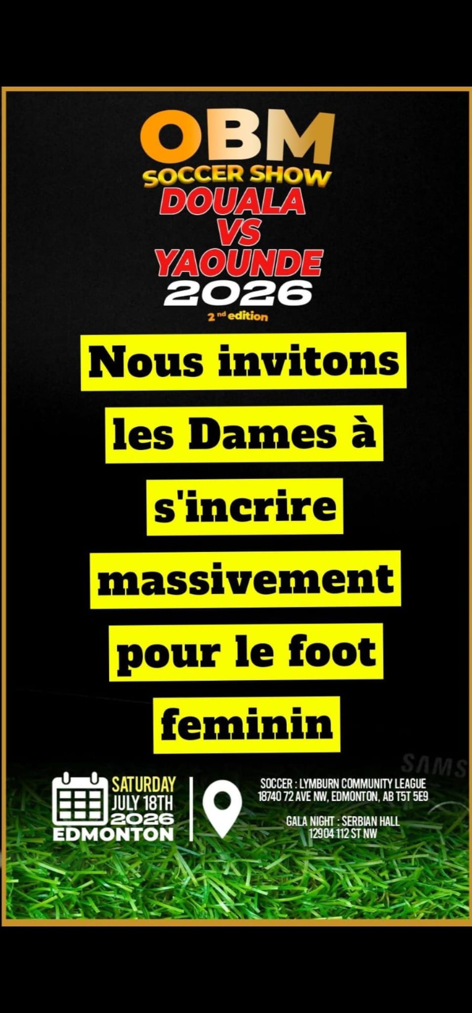 OBM Soccer Show Douala vs Yaoundé 2026