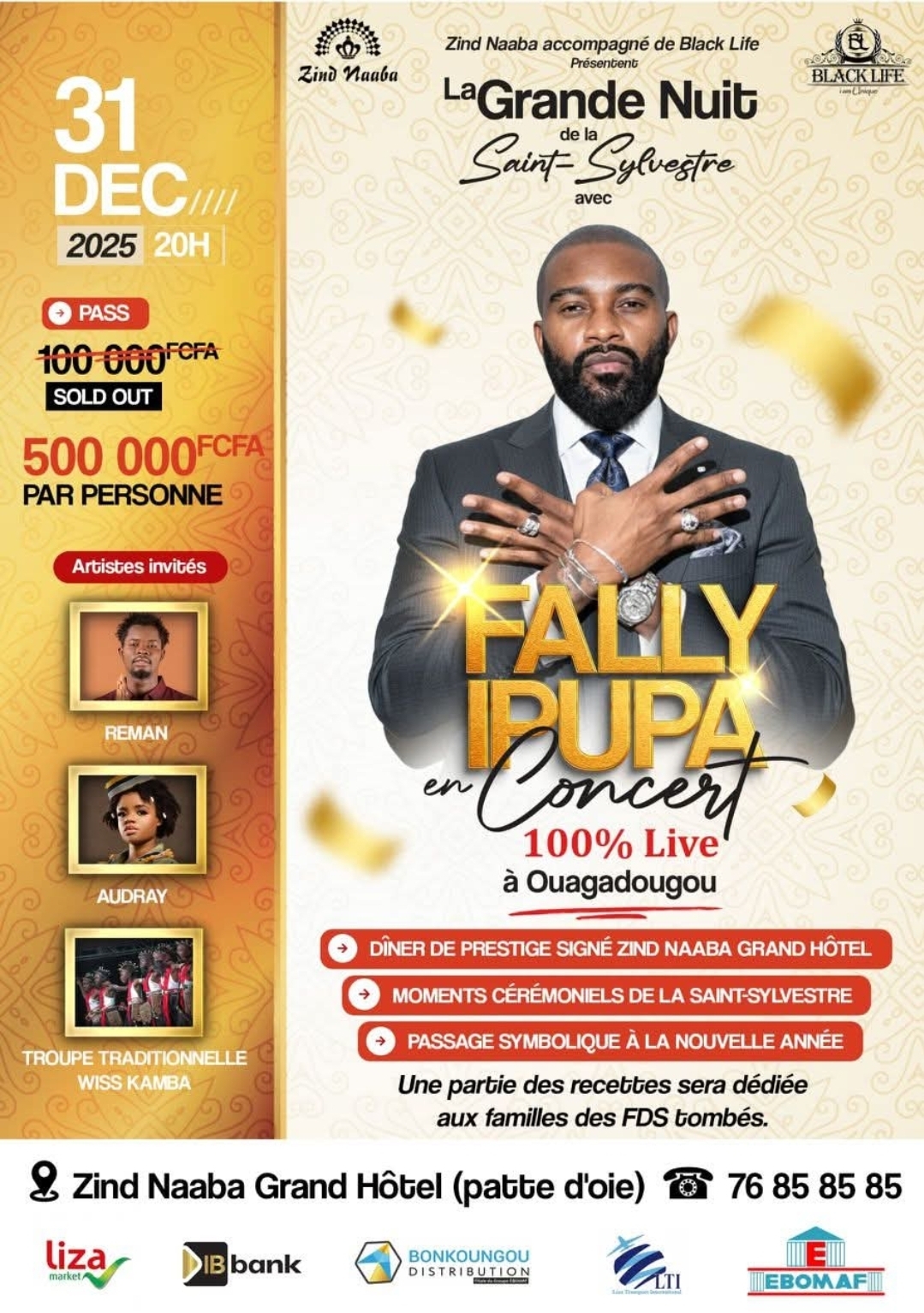 La Grande Nuit de la Saint Sylvestre avec Fally Ipupa
