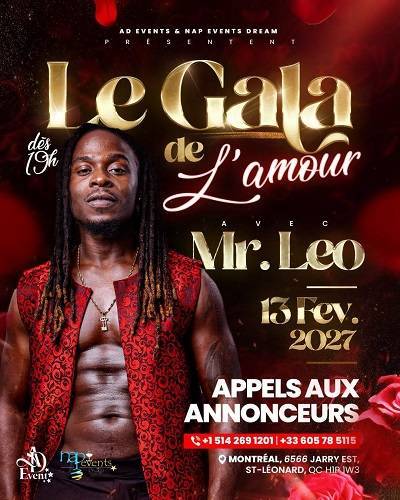 Mr Leo au Gala de L'amour à Montréal