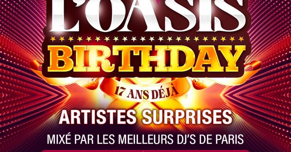 Oasis Birthday 17 ans