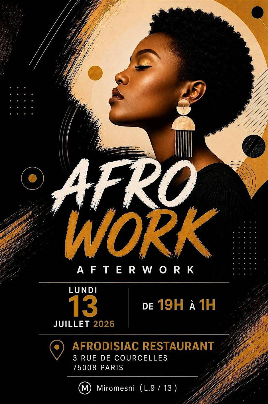 Soirée Afrowork le lundi 13 juillet 2026, veille de férié