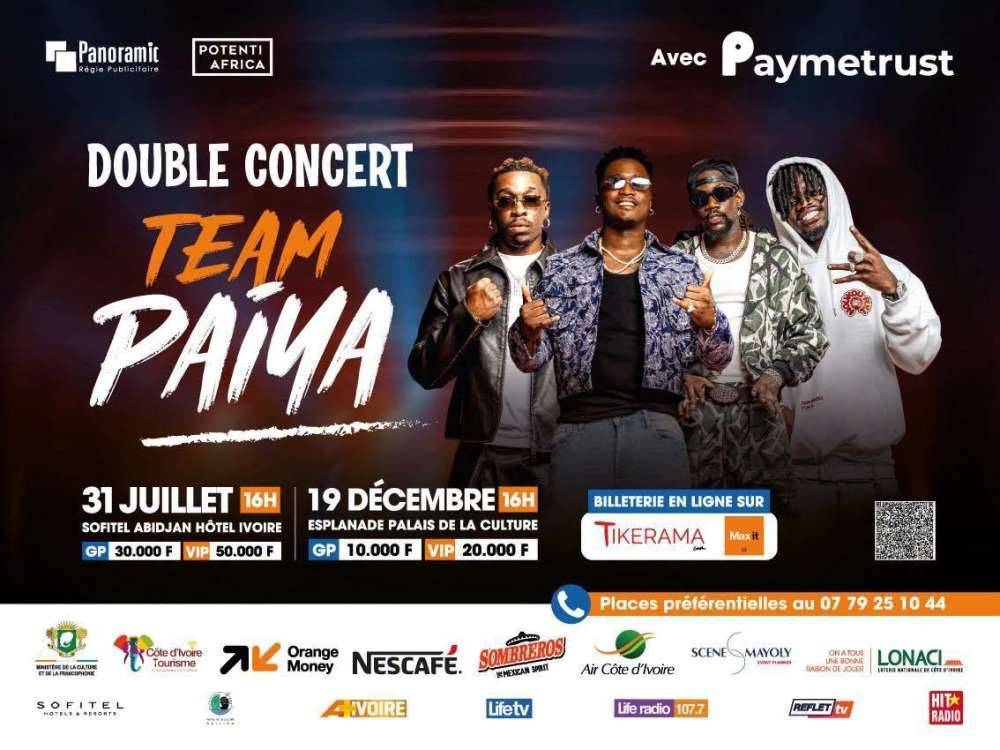 Team Paiya en double concert à Abidjan